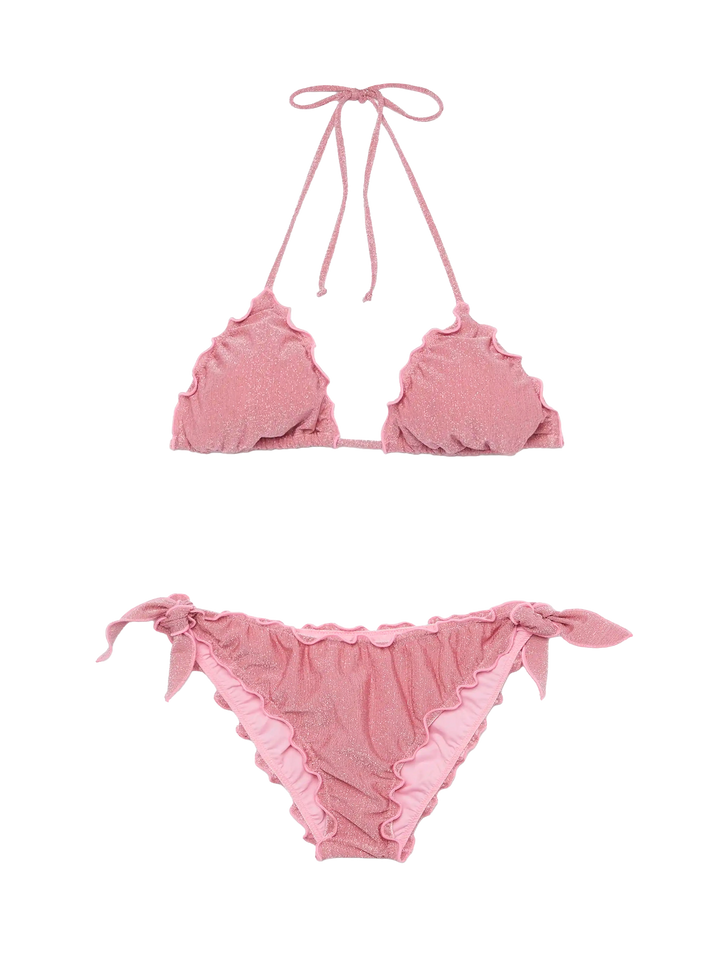 Classic triangle bikini Sagittarius Moon in pink lurex - MC2 Saint Barth
