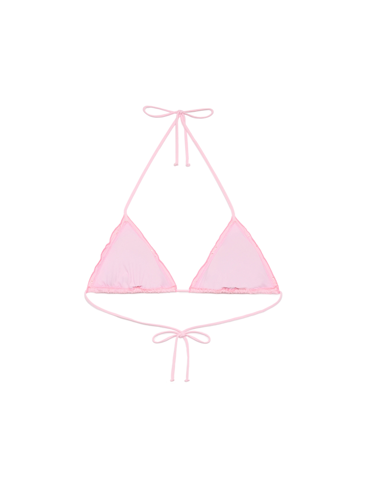 Sagittarius classic pink Sangallo lace triangle top - MC2 Saint Barth