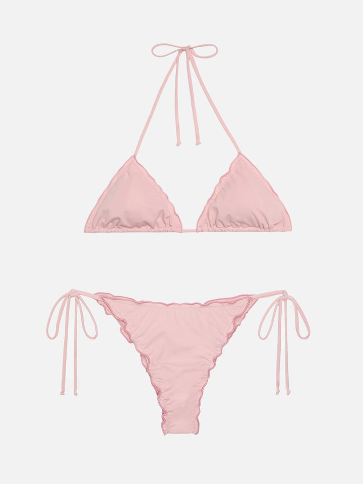 Slip mare Miami rosa e taglio sgambato - Sagittarius top triangolo classico color rosa