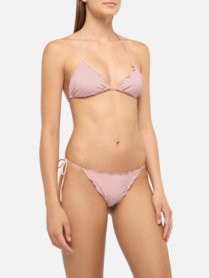 Slip mare Miami rosa e taglio sgambato - Sagittarius top triangolo classico color rosa