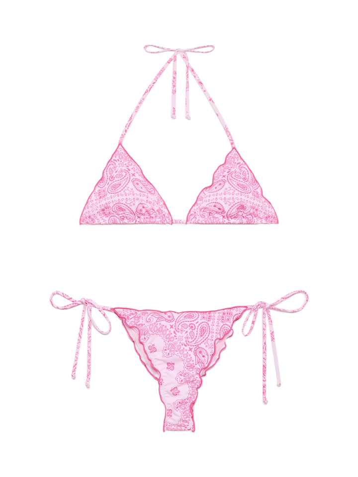 Classic triangle bikini Sagittarius Miami with bandanna print - MC2 Saint Barth