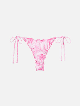 Miami cheeky swim briefs with toile de jouy print