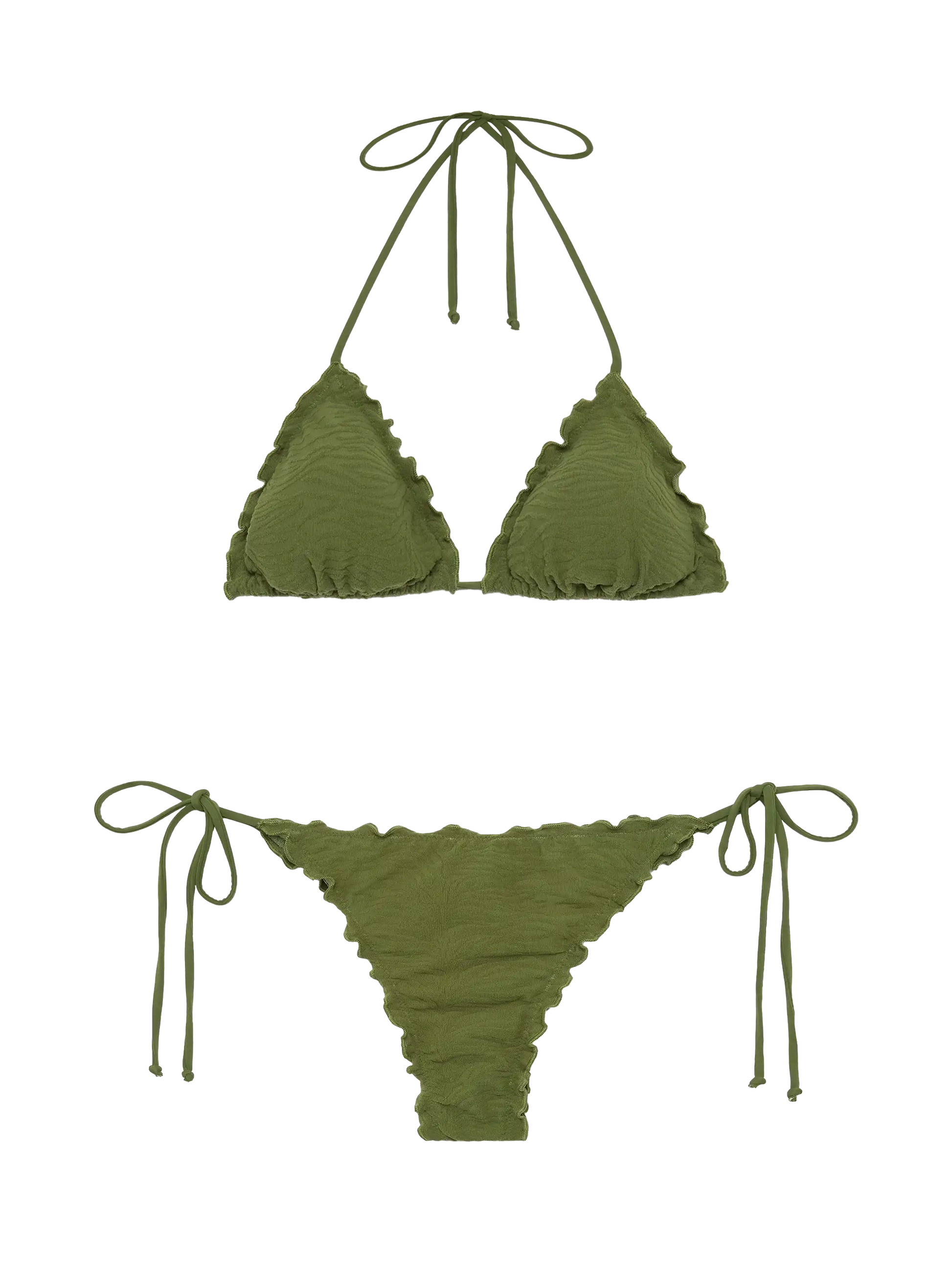 Zebra embossed classic triangle bikini Sagittarius Miami - MC2 Saint Barth