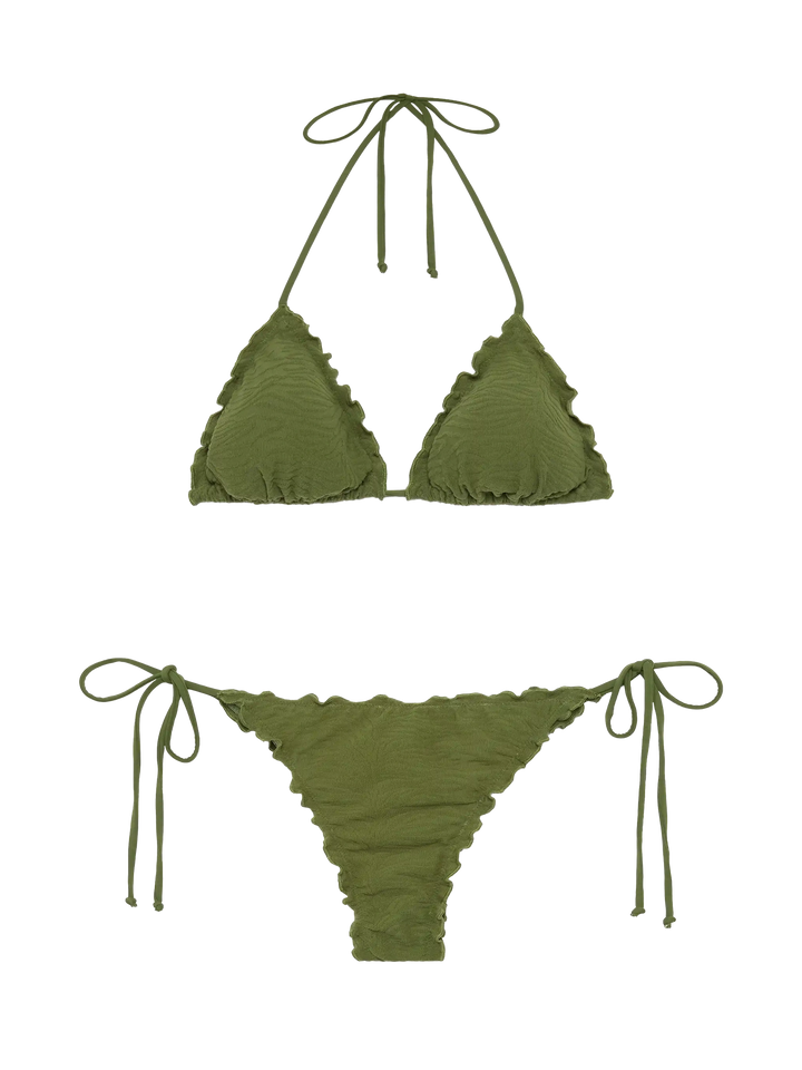 Zebra embossed classic triangle bikini Sagittarius Miami - MC2 Saint Barth