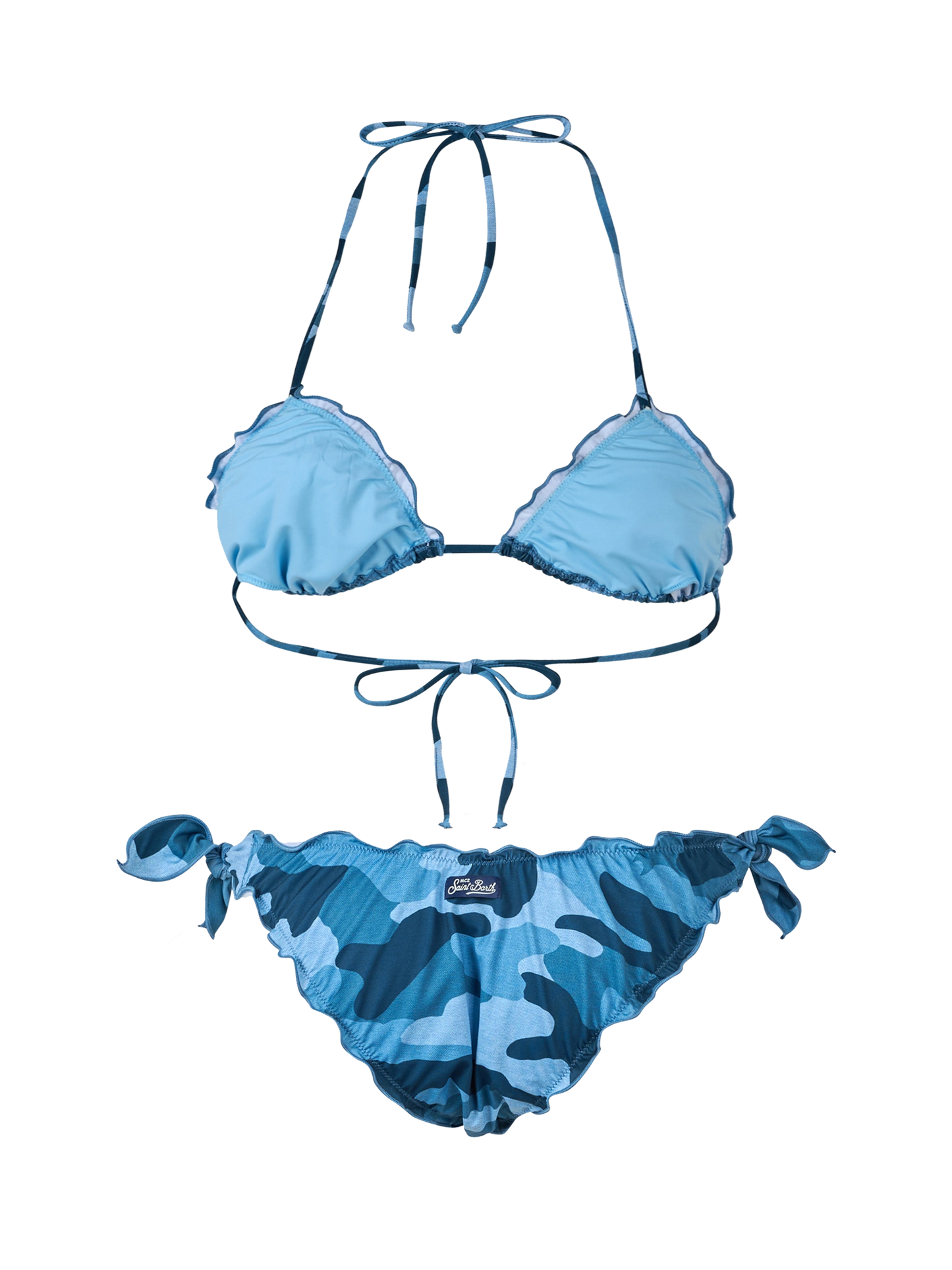 Bikini classico a triangolo da donna Sarius denim mimetico 