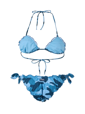 Bikini classico a triangolo da donna Sarius denim mimetico 