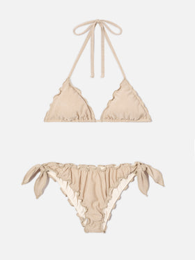 Bikini triangle Sarius en lurex doré 