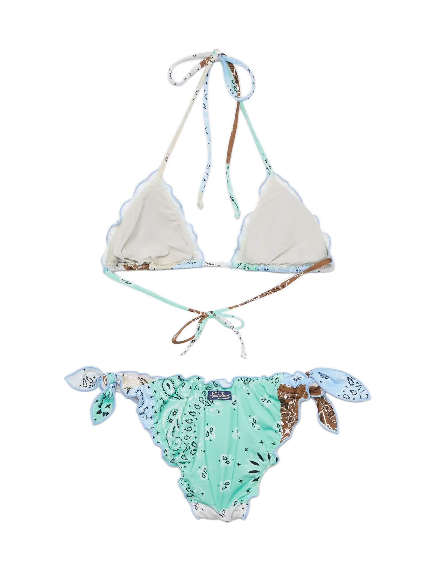 Sarius triangle classic bikini with bandanna print - MC2 Saint Barth