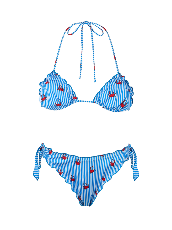 Klassischer Triangel-Bikini für Damen Sarius mit Krabben-Print