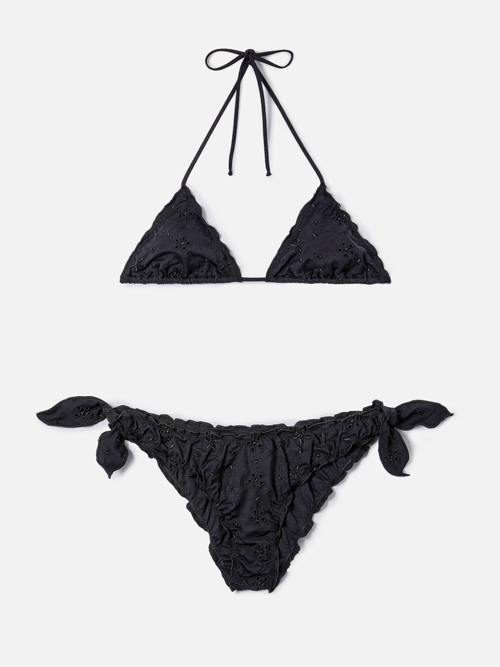 Triangle bikini Sarius triangle in black sangallo