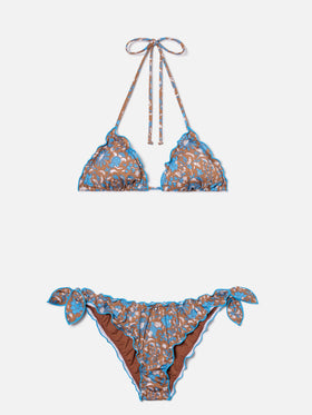 Bikini Sarius triangle with all-over boho floral print