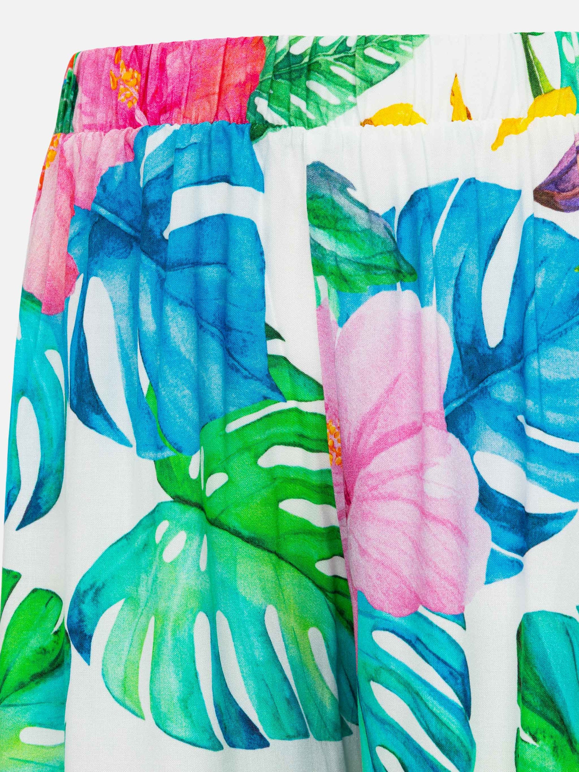 Palazzo pants Sasha with tropical print - MC2 Saint Barth