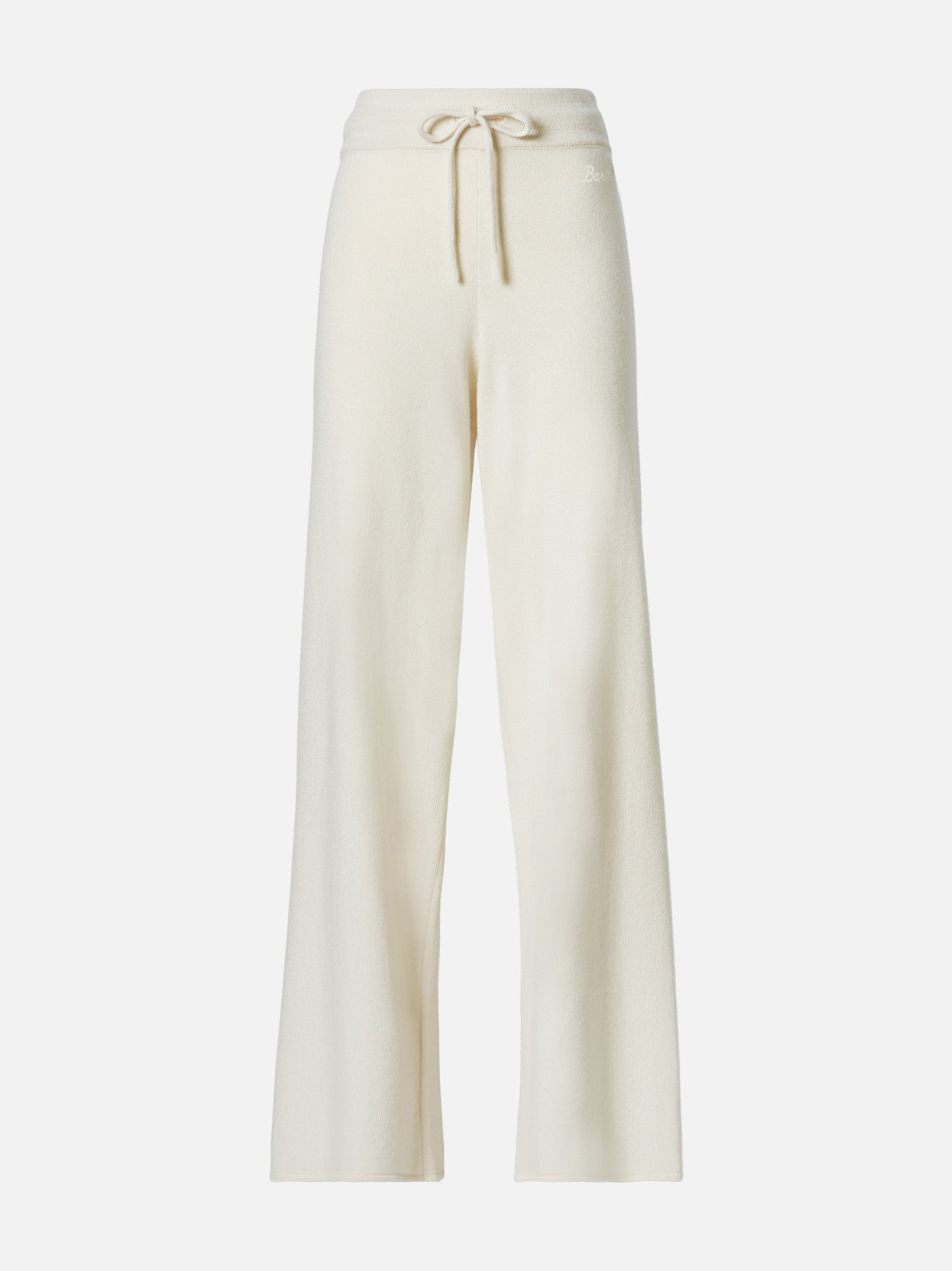 Woman off-white cashmere blend palazzo pants