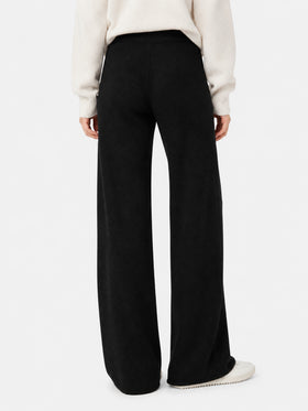 Pantalones palazzo negros de punto Savine 