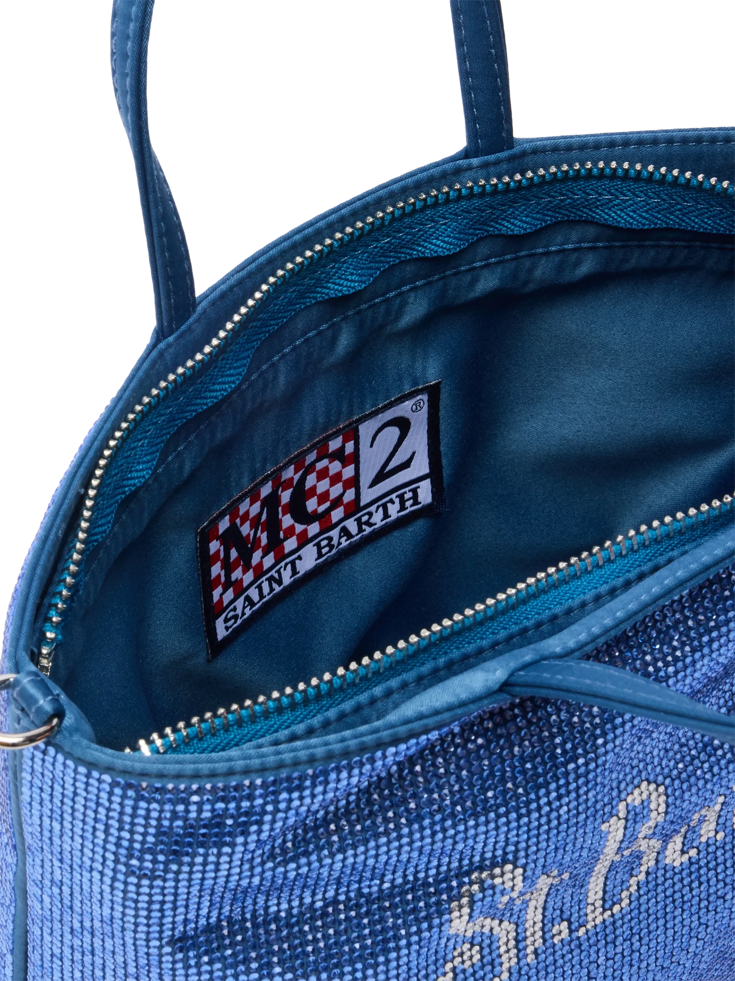 Strass Mini Bag with steel blue rhinestones - MC2 Saint Barth