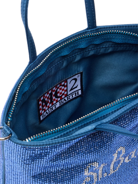 Strass Mini Bag with steel blue rhinestones - MC2 Saint Barth