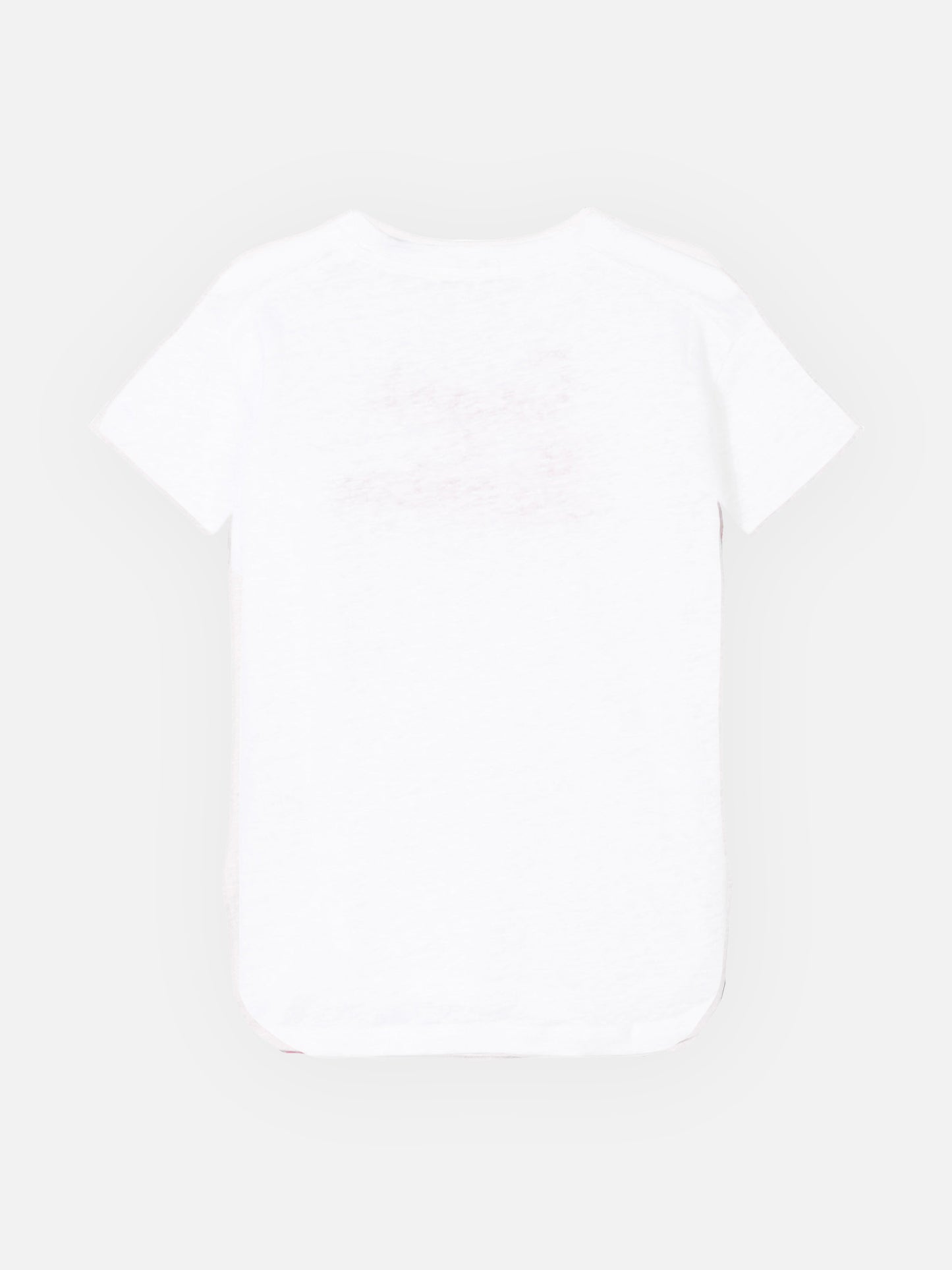 Leinen-T-Shirt mit Love St. Barth-Stickerei