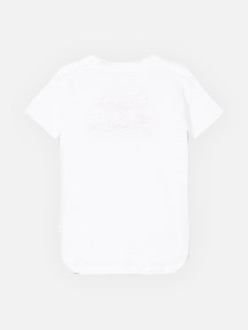 Leinen-T-Shirt mit Love St. Barth-Stickerei