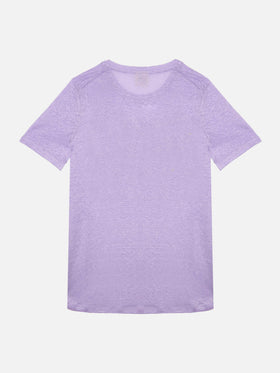 Linen t-shirt with St. Tropez Habituè embroidery