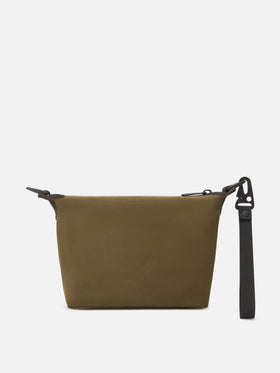 Nahtloses gewachstes pouch in Militärgrün 