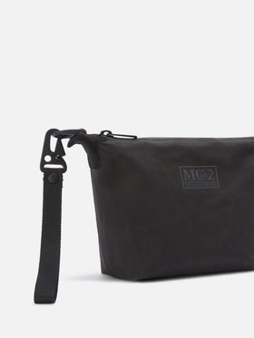 Negro Seamless encerado pouch 