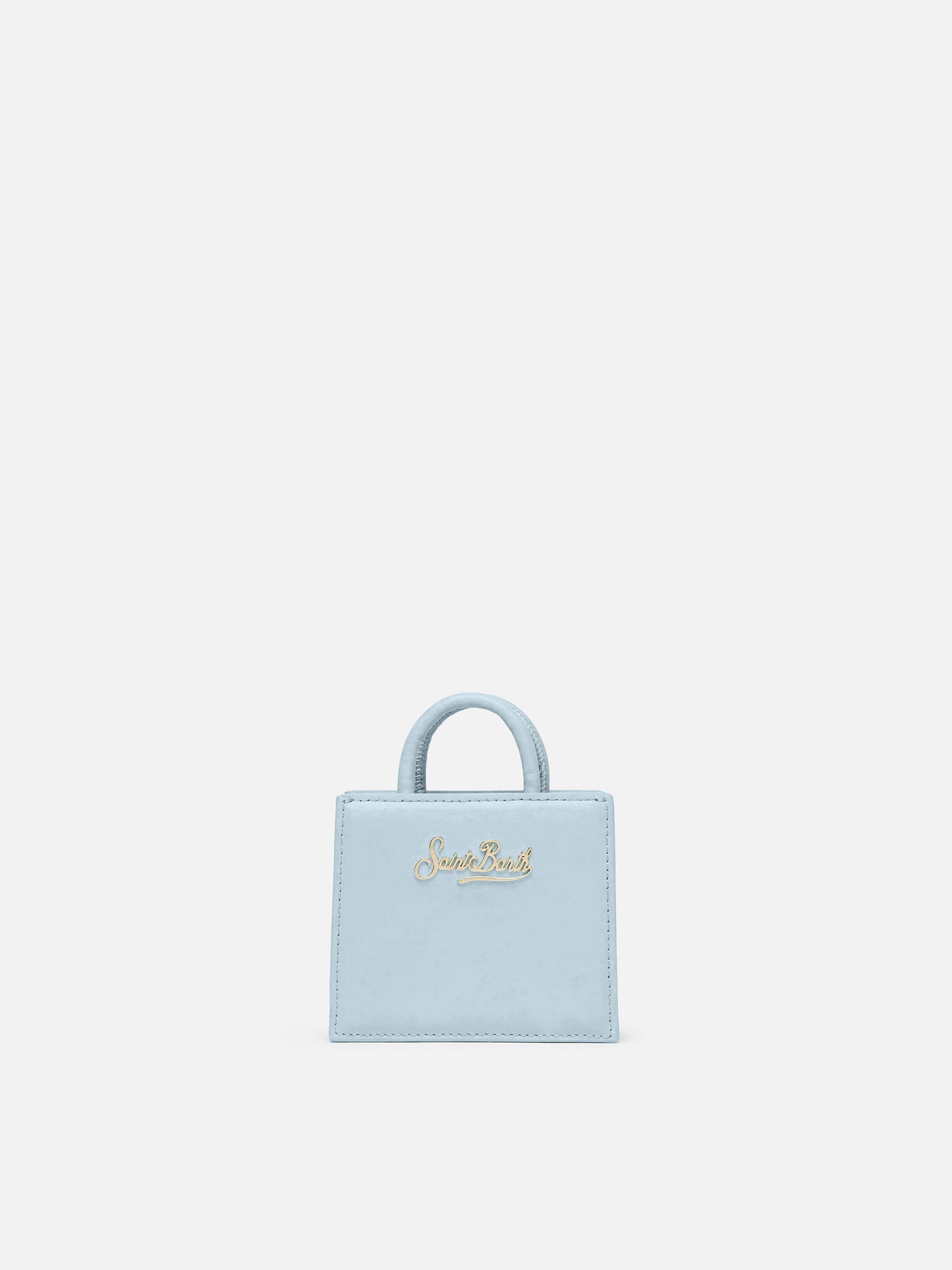 Compra el bolso de mano Micro Bag en piel azul claro 