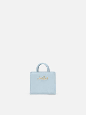 Compra el bolso de mano Micro Bag en piel azul claro 