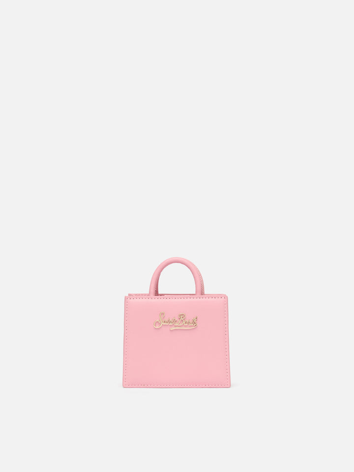 Shop Bag Micro in pastel pink leather
