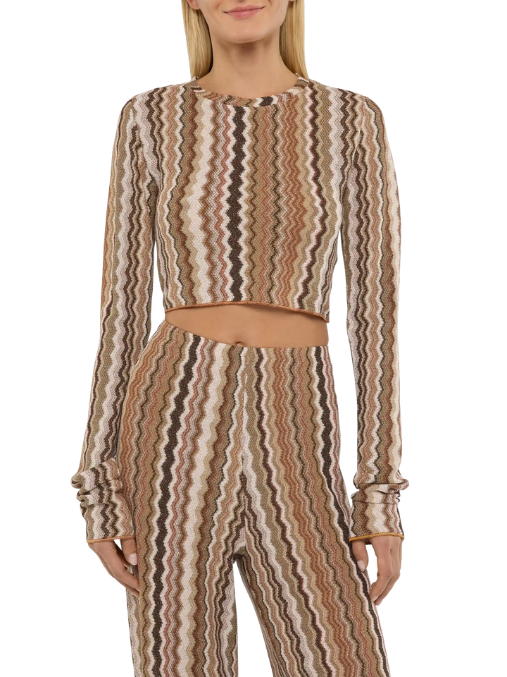 Siviglia raschel knit cropped t-shirt - MC2 Saint Barth