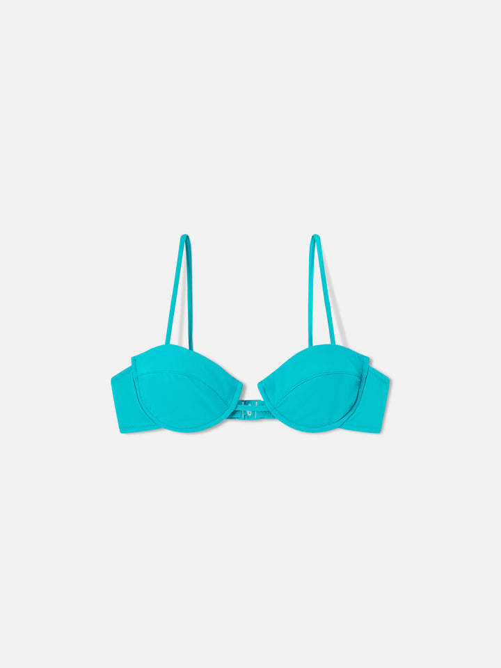Haut de bikini brassière à armatures Salina vert sarcelle 