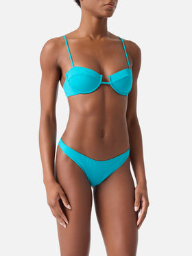 Bikini bralette con aros Salina Naomi verde salvia 