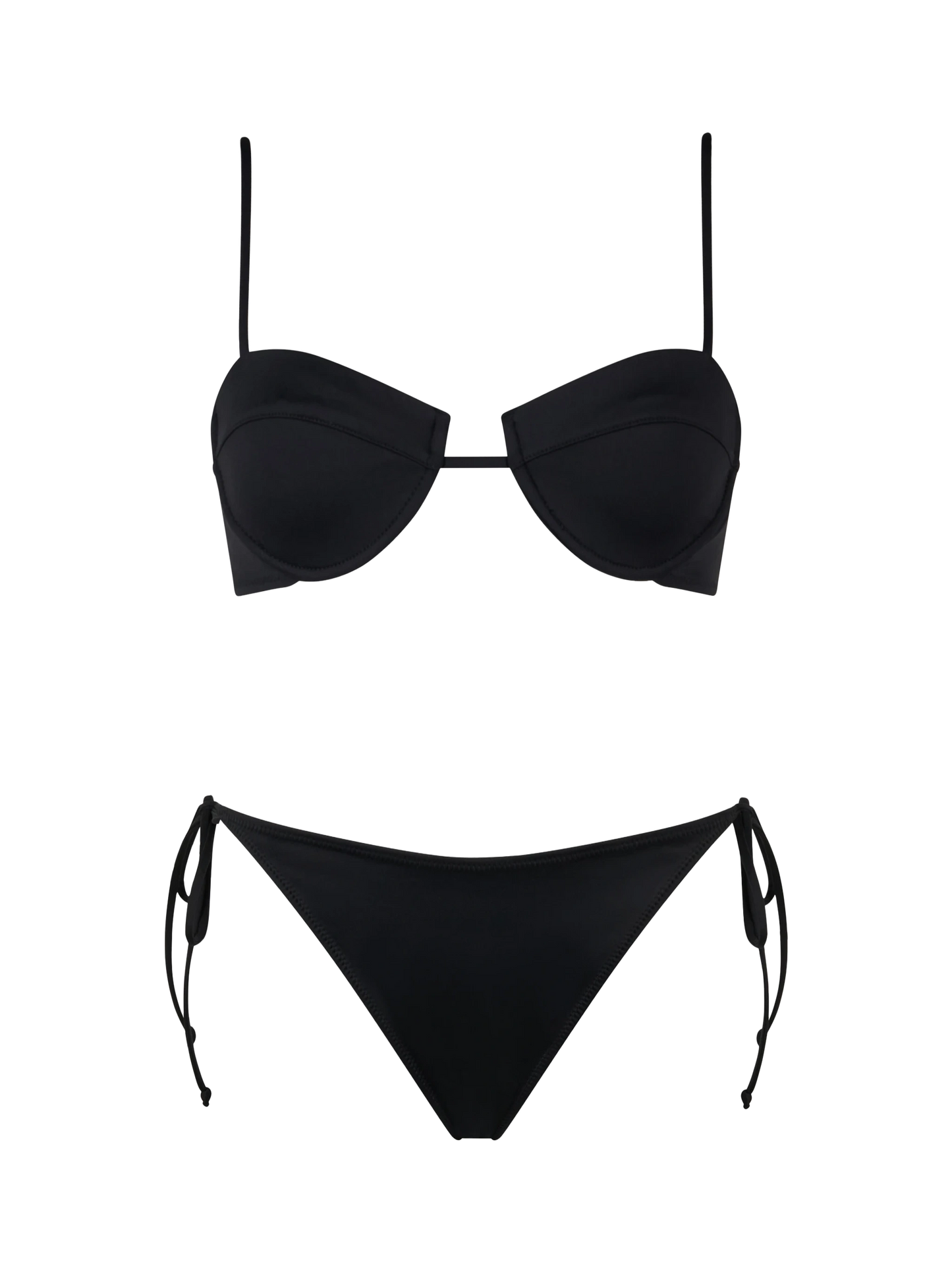 Woman black underwired bralette bikini Salina Virgo - MC2 Saint Barth