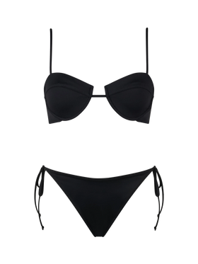 Woman black underwired bralette bikini Salina Virgo - MC2 Saint Barth