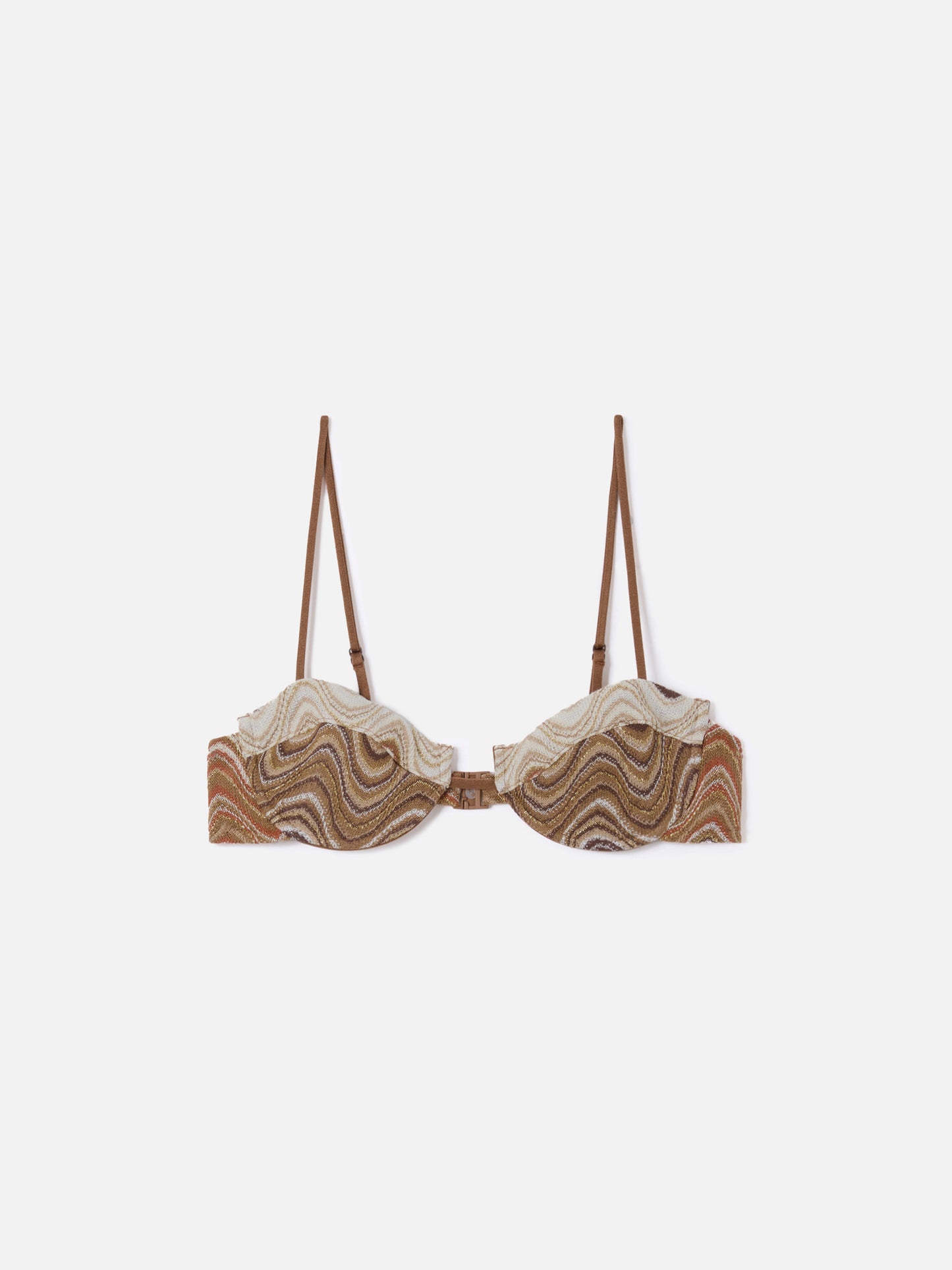 Salina balconette bikini top in degradé raschel fabric