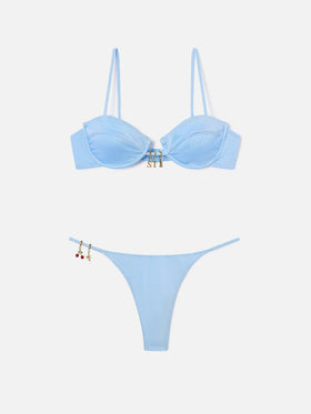 Bikini Salina Jodene azul claro con acabado brillante 