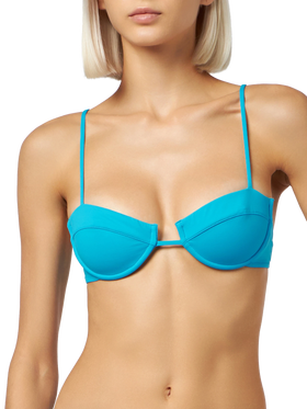Turquoise underwired bralette top Salina - MC2 Saint Barth