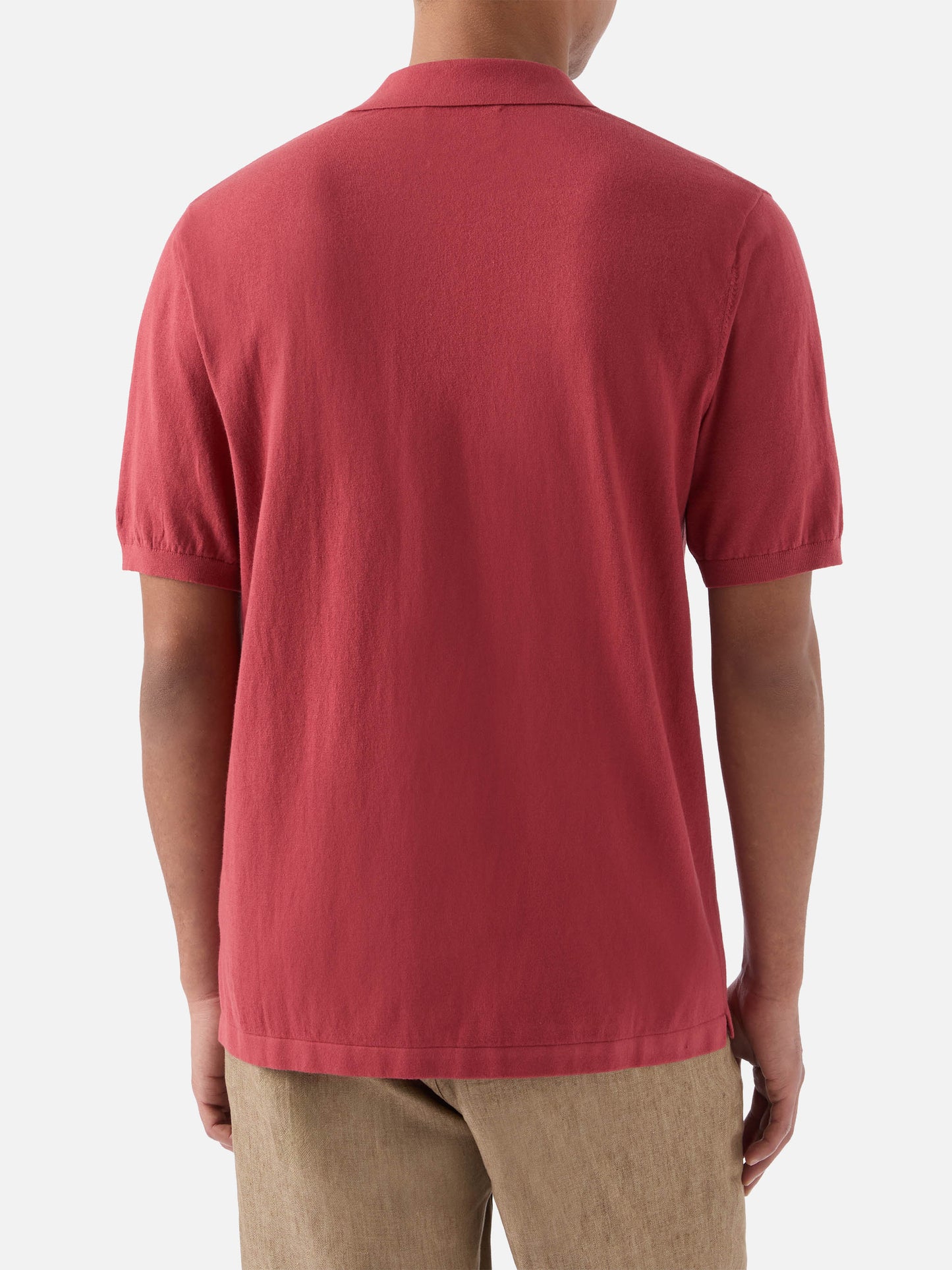 Sloan solid brick red polo in premium high-twist cotton