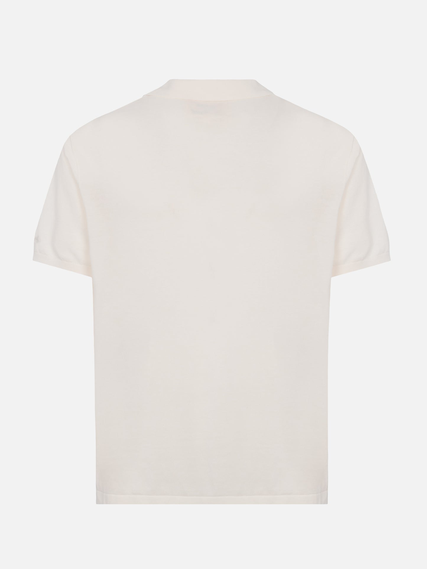 Sloan white buttonless knitted polo shirt - MC2 Saint Barth