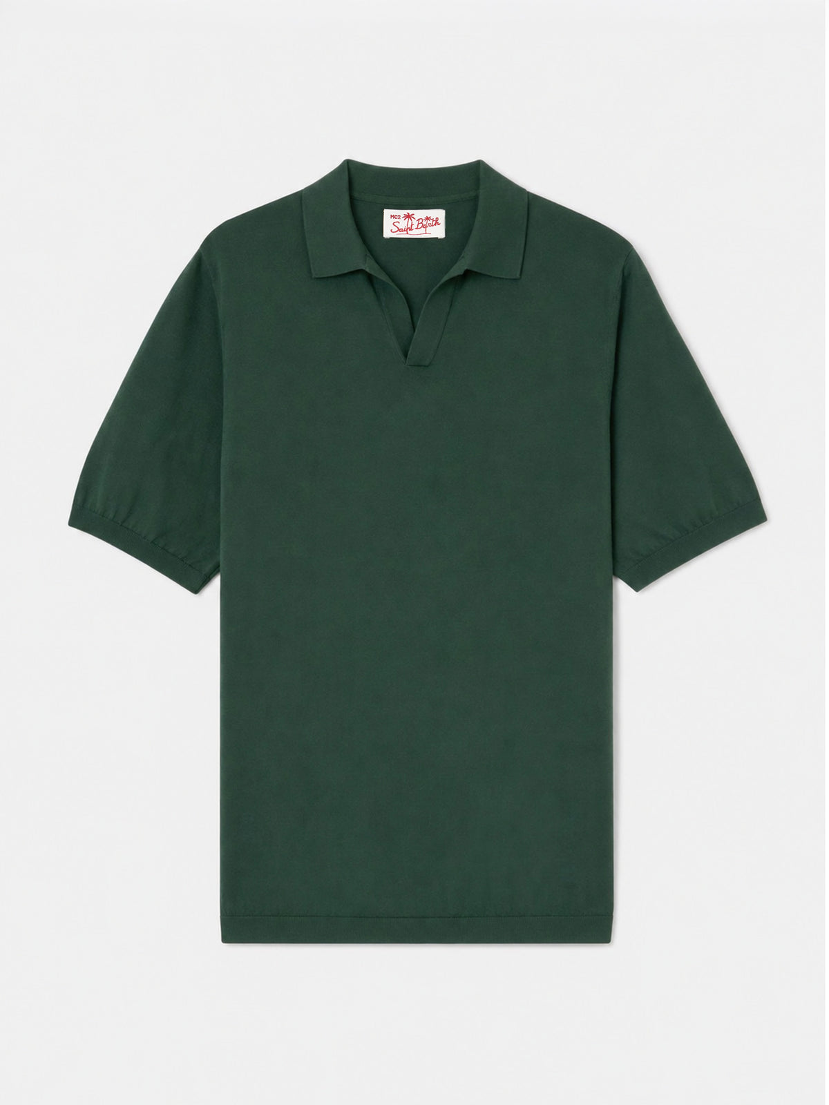 Polo Sloan in maglia di cotone verde scuro