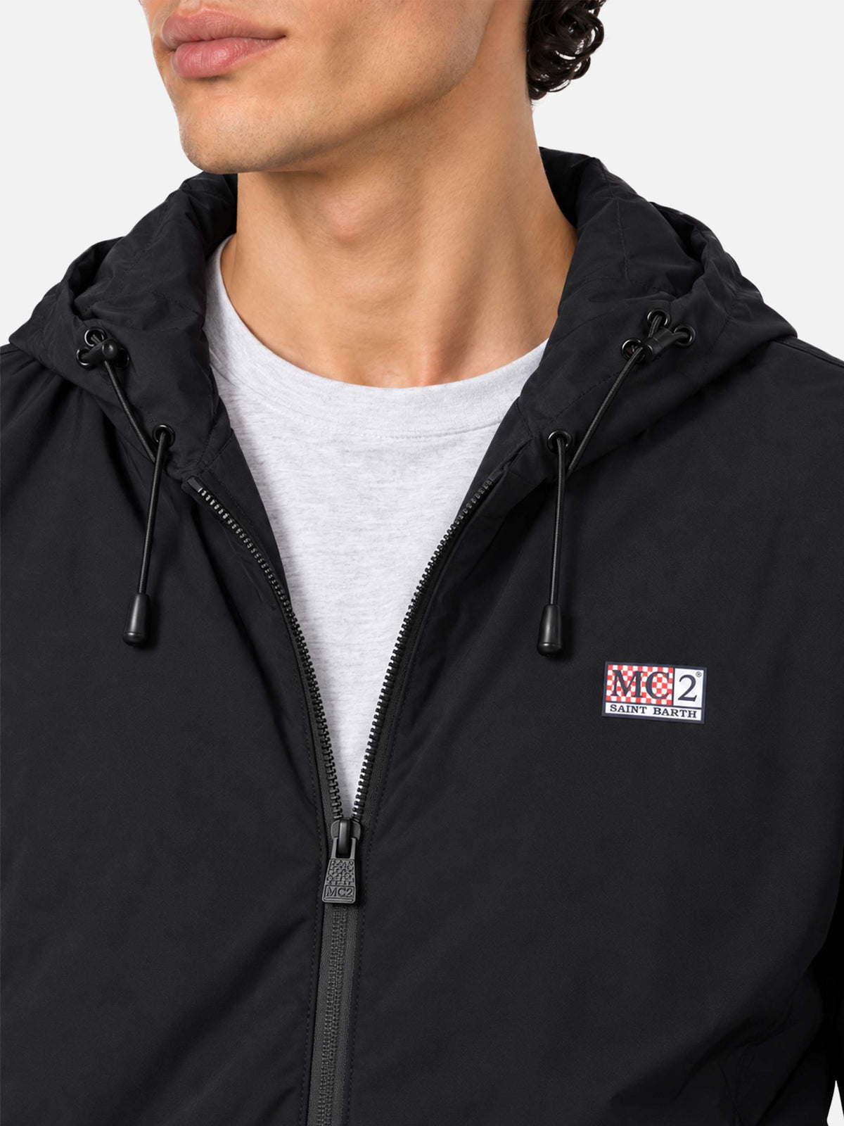 Veste noire Sloop en tissu technique stretch 