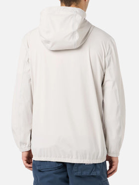 Man hooded lightweight ice white fabric windbreaker Sloop
