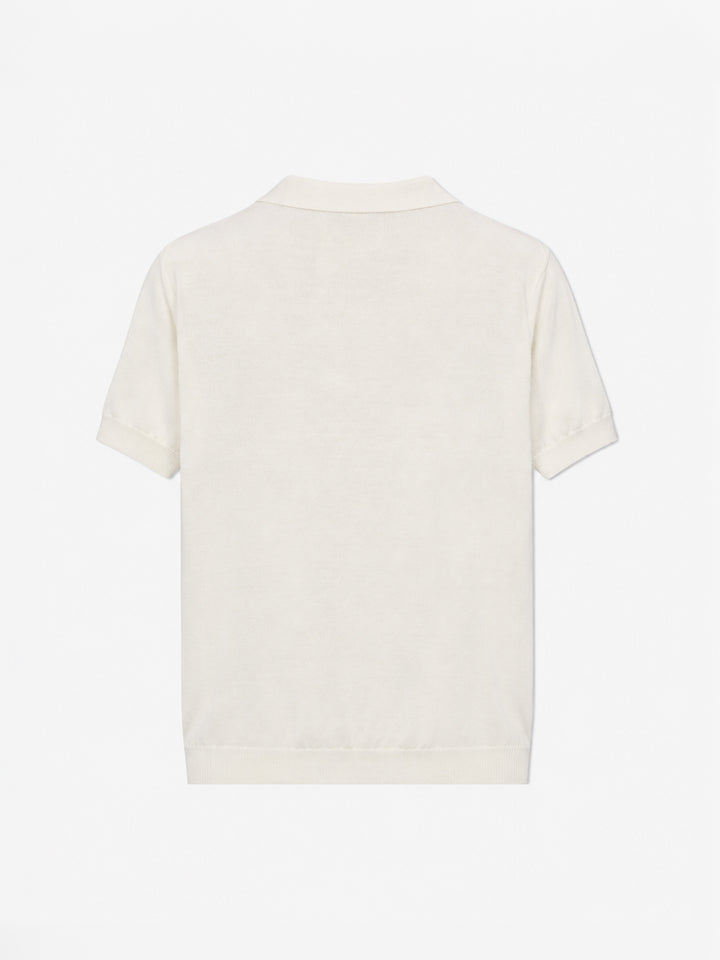 Polo en maille blanc Sloan Jr 