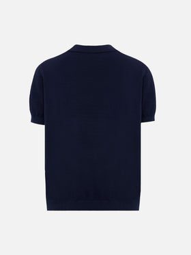 Sloan Jr white knitted polo shirt - MC2 Saint Barth