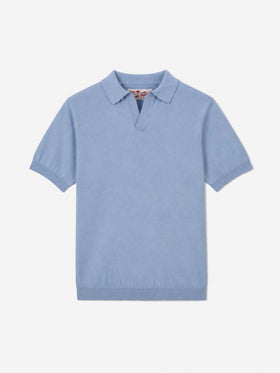 Polo de punto azul claro para niño Sloan Jr 