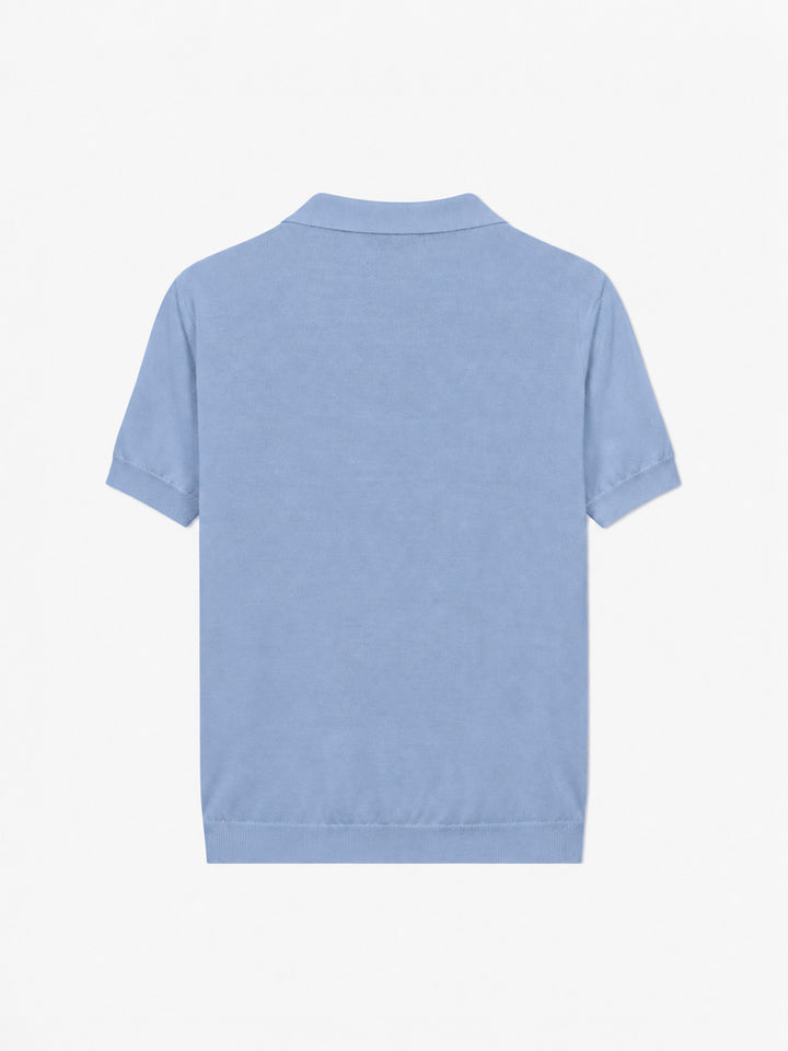Polo de punto azul claro para niño Sloan Jr 