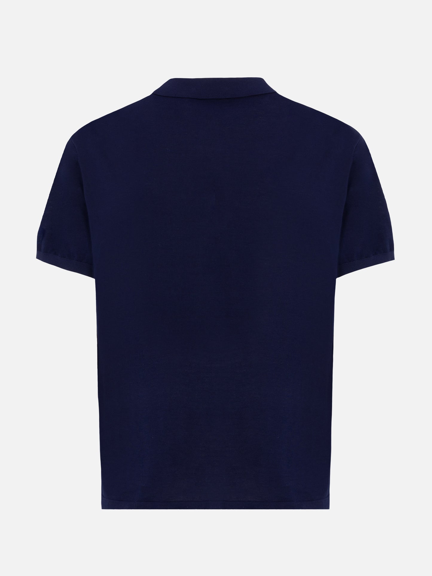 Sloan navy blue silk cotton knitted polo shirt - MC2 Saint Barth