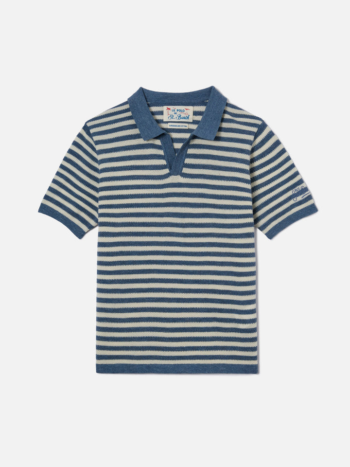 Blue striped Sloan Jr polo