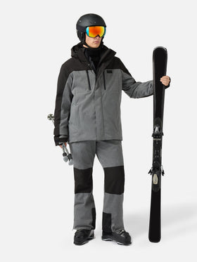 Ski pants Snowbird in melange grey with Recco® technology