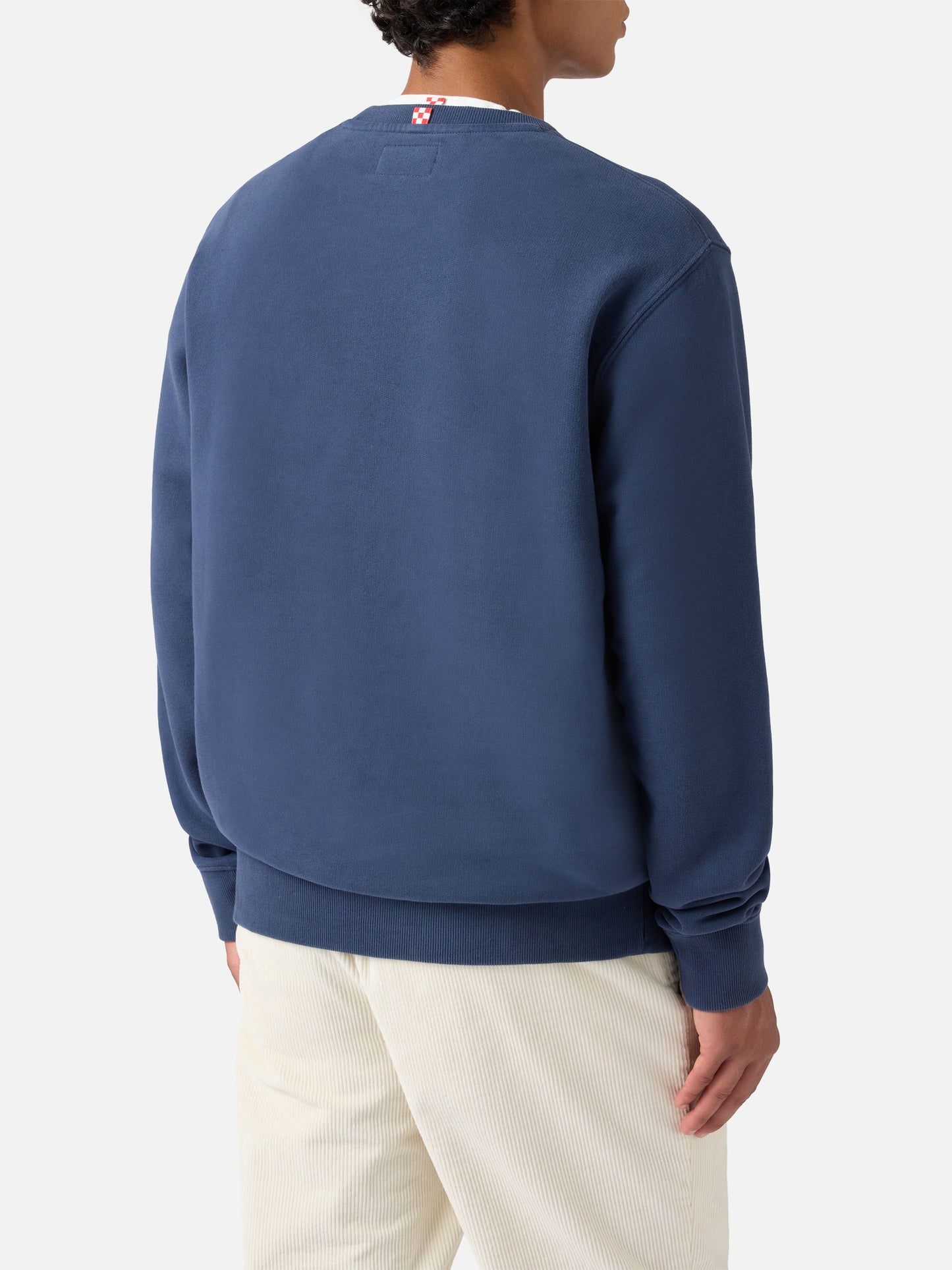 Soho cotton sweatshirt in navy blue with St. Barth embroidery