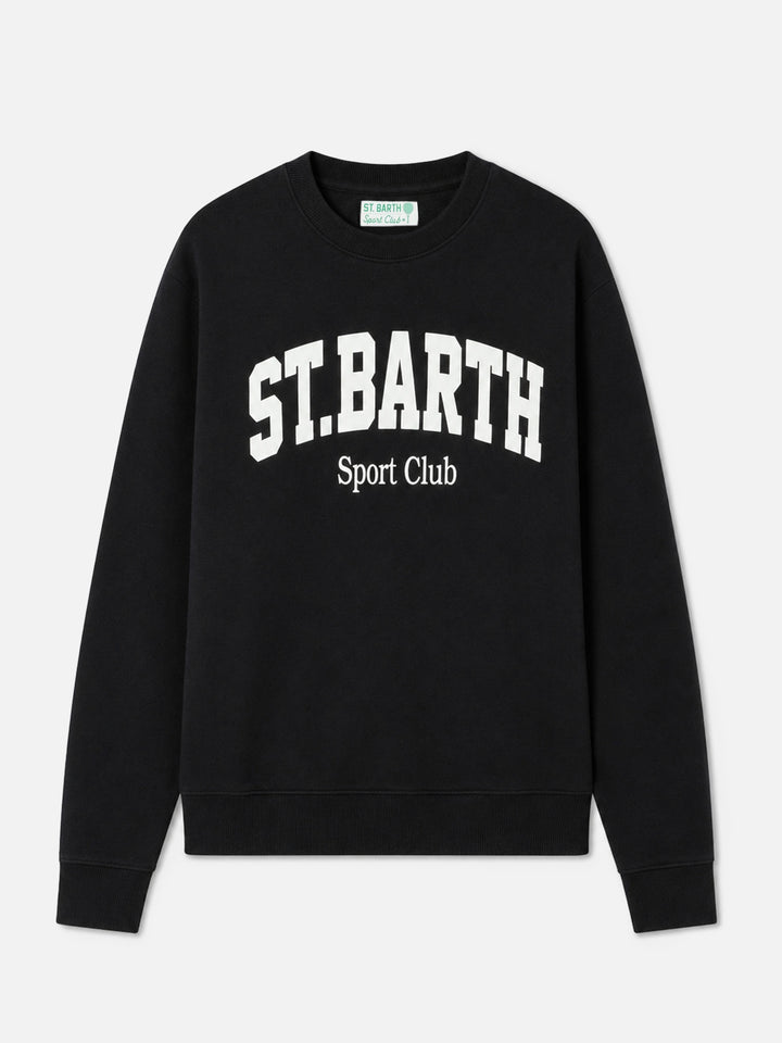 Sweat-shirt Soho en coton noir avec imprimé St. Barth Sport Club 